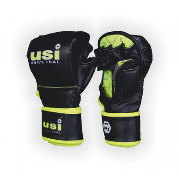 USI 618F Strike MMA Training Gloves (Black/Neon)