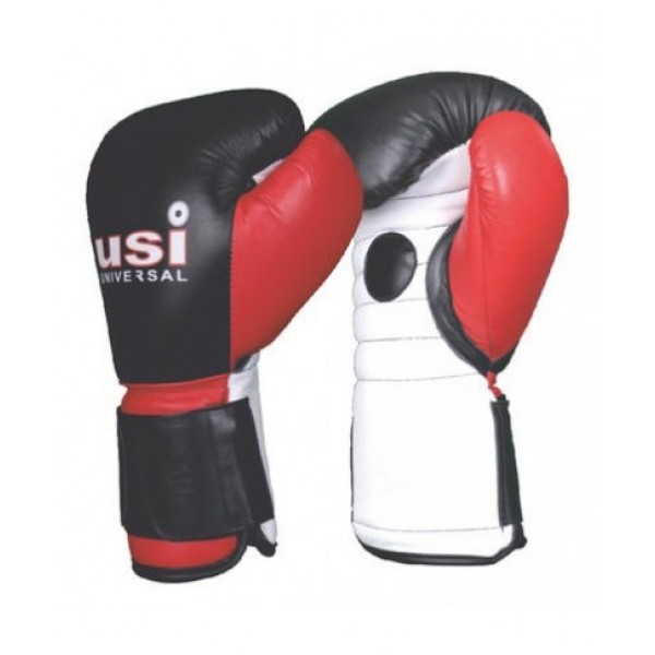 USI 627L Speed Coach Spar Boxing Gloves (Black/Red)