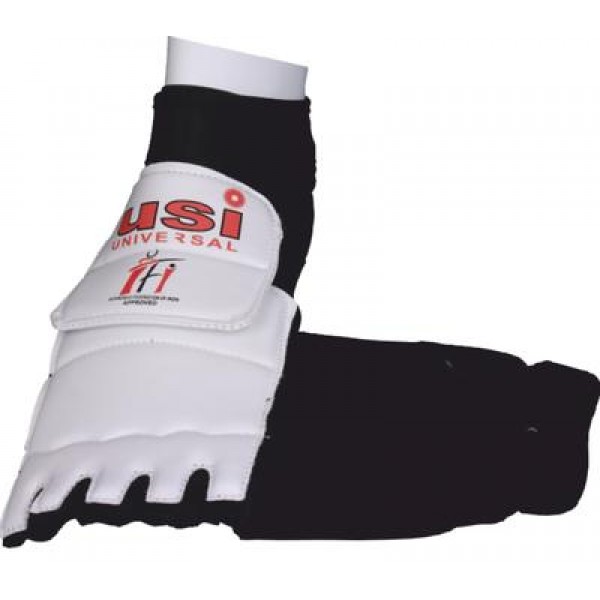 USI 770FP Taekwondo Foot Protector (White/Black)
