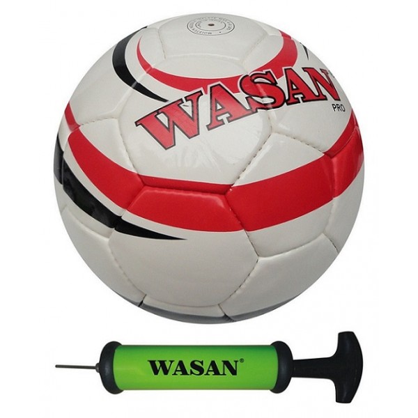 Wasan Pro Football - White, Free Pump