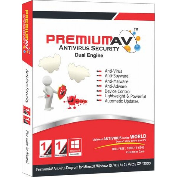 PremiumAV Antivirus 2017 - 1 User 1 Year