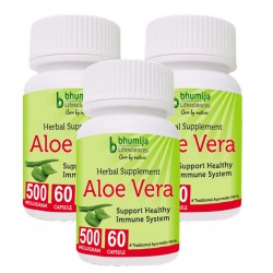 Bhumija Lifesciences Aloevera Capsules 60's (Pack of Three)