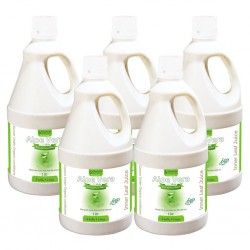 Bhumija Lifesciences Aloevera Fiber Rich Juice (Sugar Free) 1 Ltr. (Pack of Five)