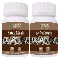 Bhumija Lifesciences Safed Musli Capsules 60's (Pack of Two)