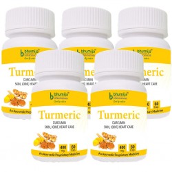 Bhumija Lifesciences Turmeric Capsules 60's (Pack of Five)
