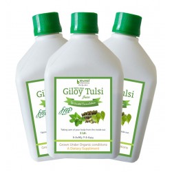 Bhumija Lifesciences Giloy Tulsi Juice (Sugar Free) 1 Ltr.(Pack of Three)