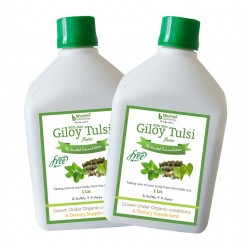Bhumija Lifesciences Giloy Tulsi Juice (Sugar Free) 1 Ltr.(Pack of Two)