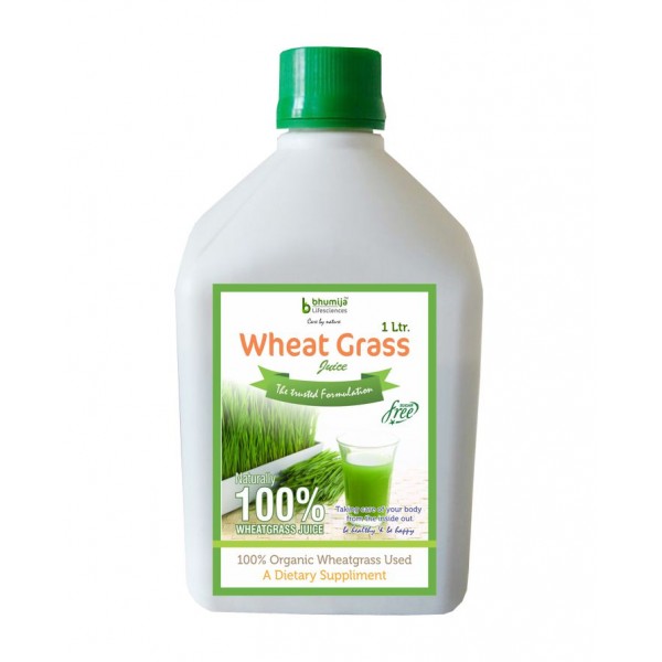 Bhumija Lifesciences Plain Wheat Grass Juice (Sugar Free) 1 Ltr.