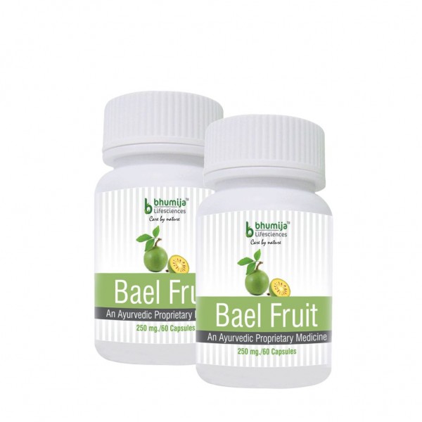 Bhumija Lifesciences Bael Fruit Capsules 60's (Pack of Two)