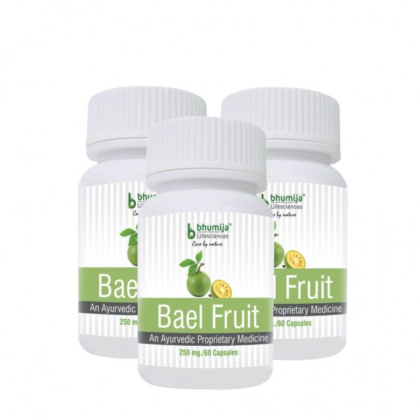 Bhumija Lifesciences Bael Fruit Capsules 60's (Pack of Three)