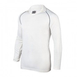 DSC Glider Full Sleeve T-Shirt (White With Navy Trim)