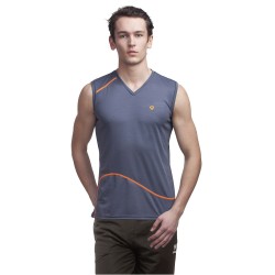 Gypsum Men Cut Sleeve Tshirt Dark Grey Color GYPMCS-00105