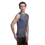 Gypsum Men Cut Sleeve Tshirt Dark Grey Color GYPMCS-00105