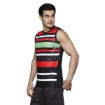 Gypsum Mens Printed Cut Sleeve Tshirt Black Color GYPMCS-00154