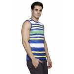 Gypsum Mens Printed Cut Sleeve Tshirt Royal Blue Color GYPMCS-00158