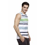 Gypsum Mens Printed Cut Sleeve Tshirt White Color GYPMCS-00159