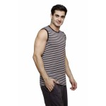 Gypsum Mens Striper Cut Sleeve Tshirt Black Color GYPMCS-00170