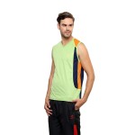 Gypsum Mens Round Neck Sleeveless Tshirt Sea Green Color GYPMCS-028