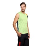 Gypsum Mens Round Neck Sleeveless Tshirt Sea Green Color GYPMCS-028