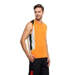 Gypsum Mens Round Neck Sleeveless Tshirt Orange Color GYPMCS-030
