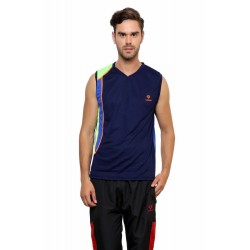 Gypsum Mens Round Neck Sleeveless Tshirt Navy Color GYPMCS-033