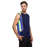 Gypsum Mens Round Neck Sleeveless Tshirt Navy Color GYPMCS-033
