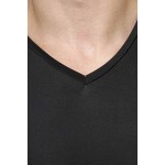 Gypsum Mens Lycra Full Sleeve V-Neck Tshirt Black Color GYPMFST-00167