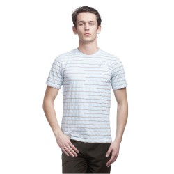 Gypsum Mens Stripe Round Neck Tshirt Off White Color GYPMRN-00121