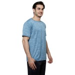 Gypsum Mens Round Neck Tshirt Turquoise Blue Color GYPMRN-00137