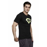 Gypsum Mens Printed Round Neck Tshirt Black Color GYPMRN-00156