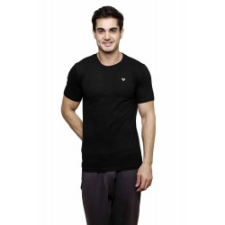 Gypsum Mens Basic Round Neck Tshirt Black Color GYPMRN-00166