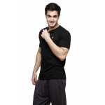 Gypsum Mens Basic Round Neck Tshirt Black Color GYPMRN-00166