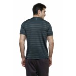 Gypsum Mens Striper Round Neck Tshirt Black Color GYPMRN-00168