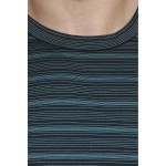 Gypsum Mens Striper Round Neck Tshirt Black Color GYPMRN-00168