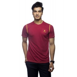 Gypsum Mens Round Neck Tshirt Maroon Color GYPMRN-0062
