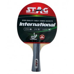 STAG International with Racket Case with I.T.T.F. Authorised Rubber Table Tennis Racket