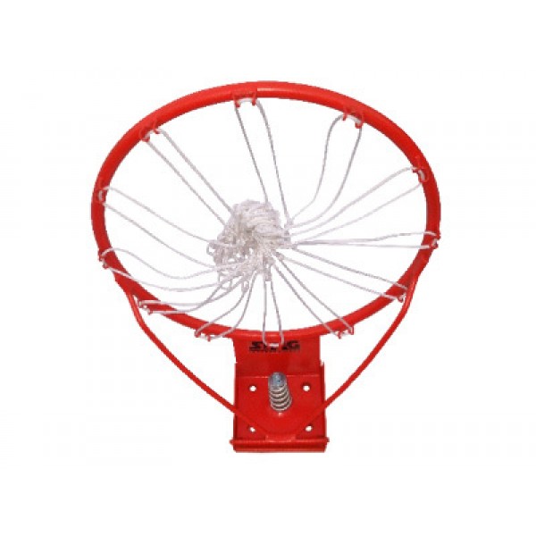 STAG Basketball Ring Solid Steel, 20mm Thick 1 Spring with Net