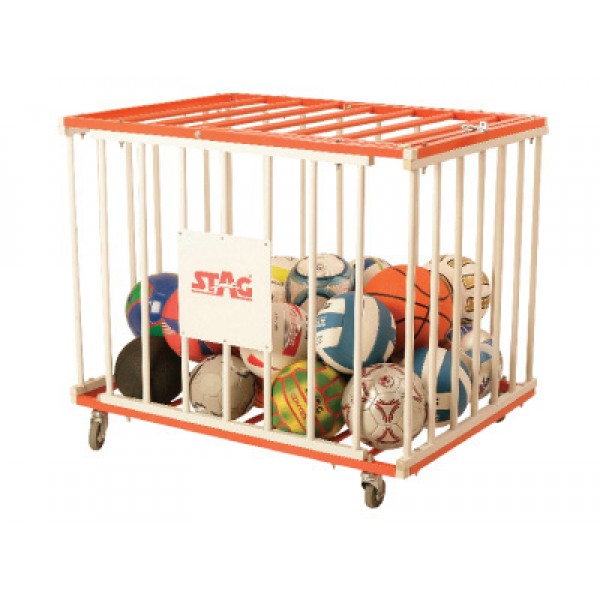 STAG Basketball Cage Steel 76 X 72 X 102cm for 36 Balls