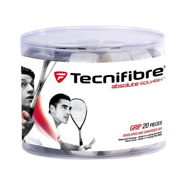 Tecnifibre Absolute Squash 2012 Box Of 20 Synthetic Grips
