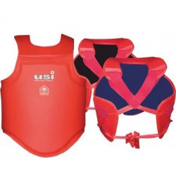 USI 770WU Wushu Chest Guards (Red/Blue)