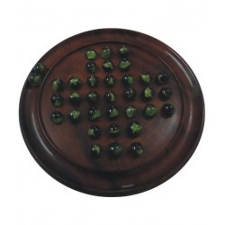 Chopra Chess Wooden Solitaire 9" 