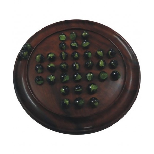 Chopra Chess Wooden Solitaire 9" 