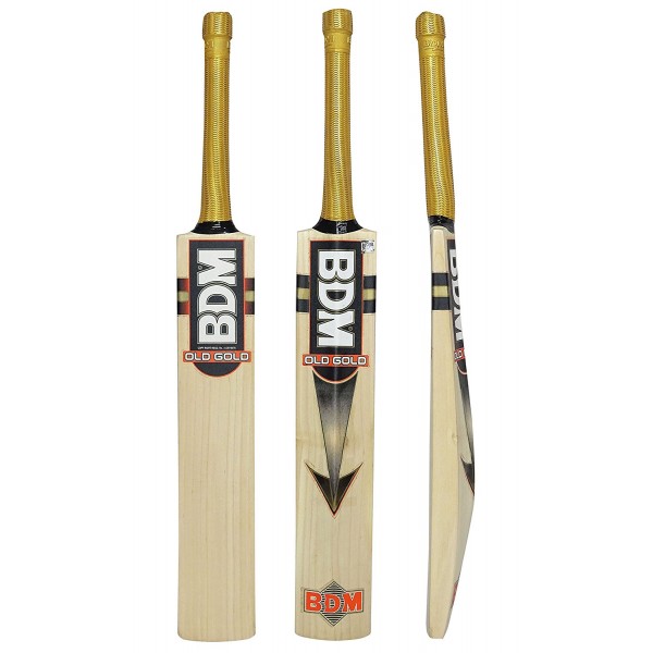 BDM Old Gold Clean Blade English Willow Cricket Bat (SH)