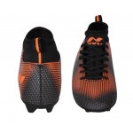Nivia Pro Carbonite with Collar Rib Football Shoes For Men 454OB (Orange, Black)